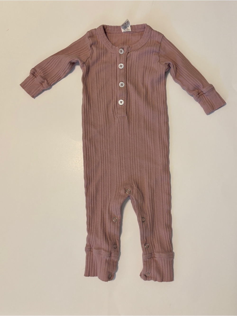 kate quinn Mauve Ribbed Henley One-Piece